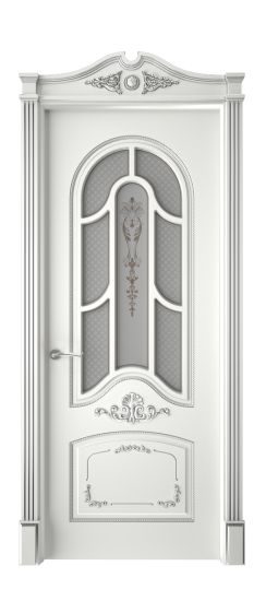 Болонья ДО | Белая эмаль патина серебро