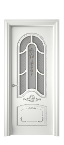 Болонья ДО | Белая эмаль патина серебро