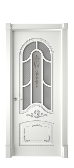 Болонья ДО | Белая эмаль патина серебро