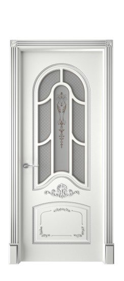 Болонья ДО | Белая эмаль патина серебро