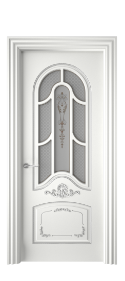 Болонья ДО | Белая эмаль патина серебро