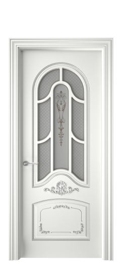 Болонья ДО | Белая эмаль патина серебро