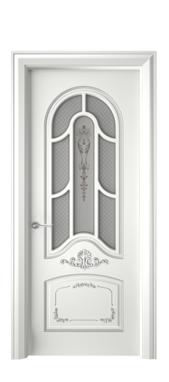 Болонья ДО | Белая эмаль патина серебро