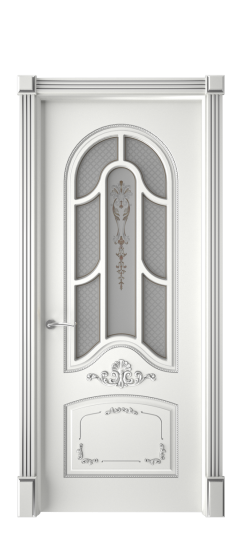 Болонья ДО | Белая эмаль патина серебро