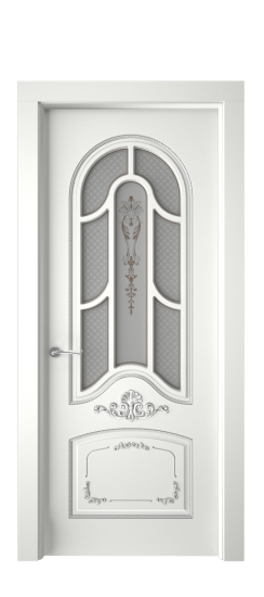 Болонья ДО | Белая эмаль патина серебро