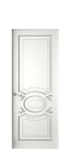 Галант ДГ | Белая эмаль патина серебро