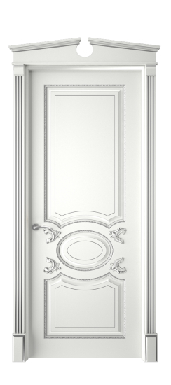 Галант ДГ | Белая эмаль патина серебро