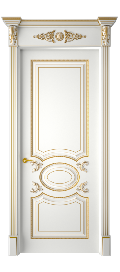 Галант ДГ | Белая эмаль патина золото