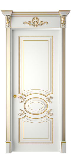 Галант ДГ | Белая эмаль патина золото