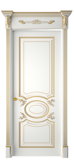 Галант ДГ | Белая эмаль патина золото