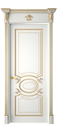 Галант ДГ | Белая эмаль патина золото