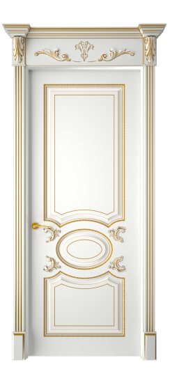 Галант ДГ | Белая эмаль патина золото