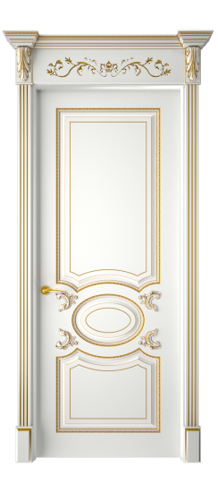 Галант ДГ | Белая эмаль патина золото