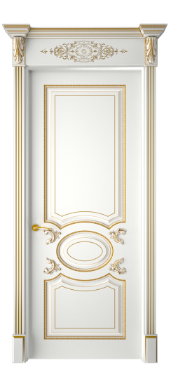 Галант ДГ | Белая эмаль патина золото