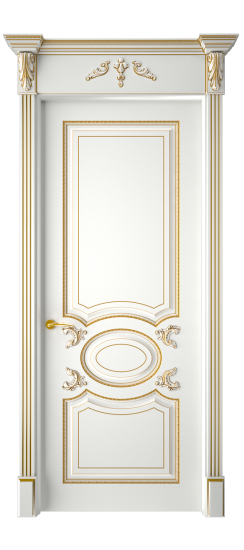 Галант ДГ | Белая эмаль патина золото