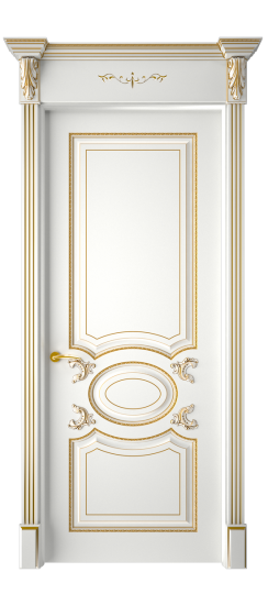 Галант ДГ | Белая эмаль патина золото