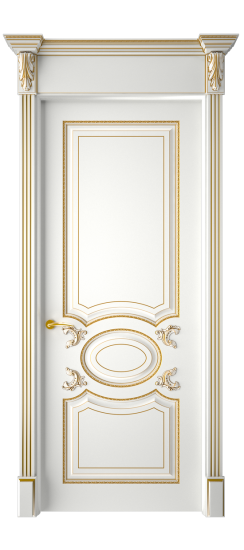 Галант ДГ | Белая эмаль патина золото