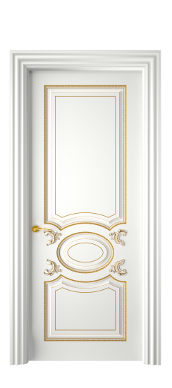 Галант ДГ | Белая эмаль патина золото