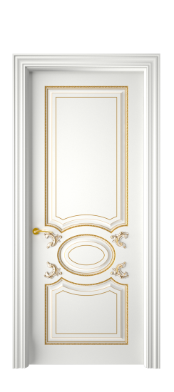 Галант ДГ | Белая эмаль патина золото