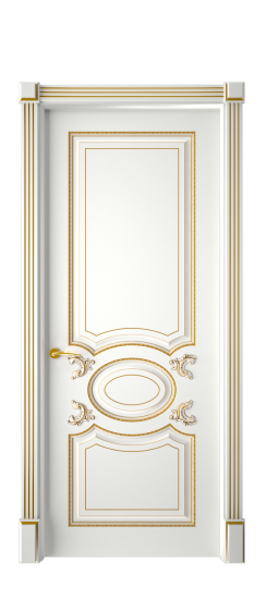 Галант ДГ | Белая эмаль патина золото