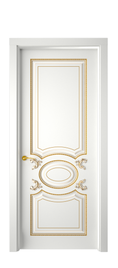 Галант ДГ | Белая эмаль патина золото