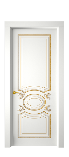 Галант ДГ | Белая эмаль патина золото