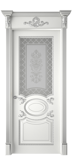 Галант ДО | Белая эмаль патина серебро