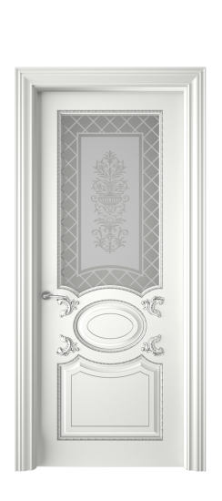 Галант ДО | Белая эмаль патина серебро