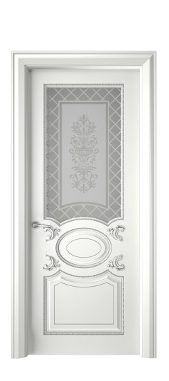 Галант ДО | Белая эмаль патина серебро