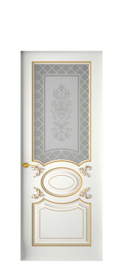 Галант ДО | Белая эмаль патина золото