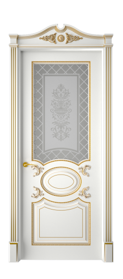 Галант ДО | Белая эмаль патина золото