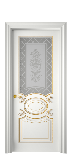 Галант ДО | Белая эмаль патина золото