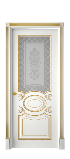 Галант ДО | Белая эмаль патина золото