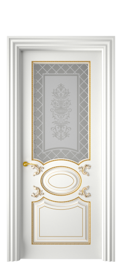 Галант ДО | Белая эмаль патина золото