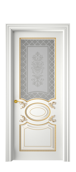 Галант ДО | Белая эмаль патина золото