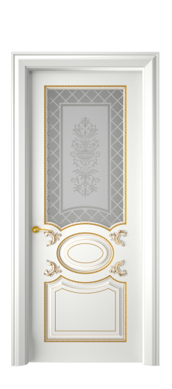 Галант ДО | Белая эмаль патина золото