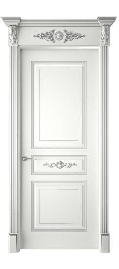 Лацио ДГ | Белая эмаль патина серебро