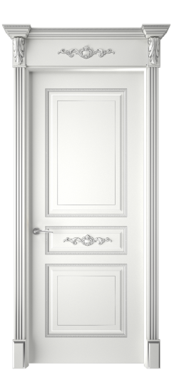 Лацио ДГ | Белая эмаль патина серебро