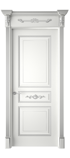 Лацио ДГ | Белая эмаль патина серебро