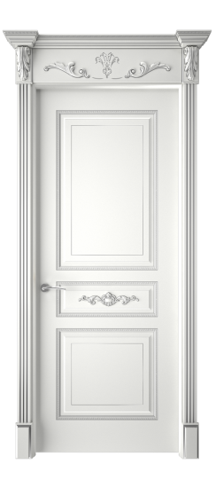 Лацио ДГ | Белая эмаль патина серебро