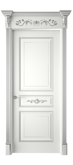 Лацио ДГ | Белая эмаль патина серебро