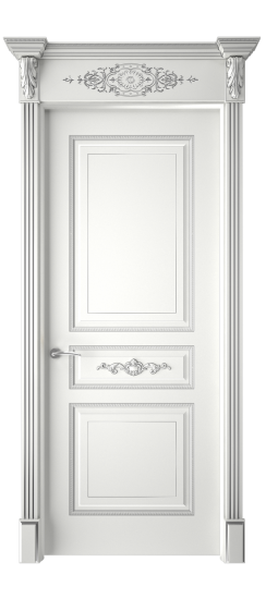 Лацио ДГ | Белая эмаль патина серебро