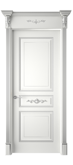 Лацио ДГ | Белая эмаль патина серебро