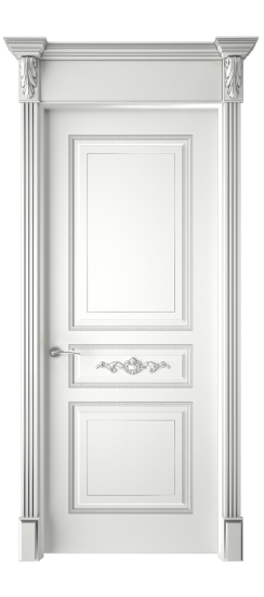 Лацио ДГ | Белая эмаль патина серебро