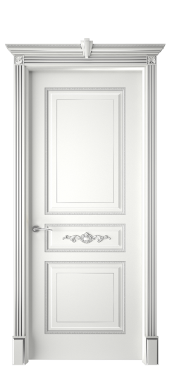 Лацио ДГ | Белая эмаль патина серебро