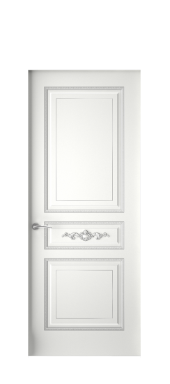 Лацио ДГ | Белая эмаль патина серебро