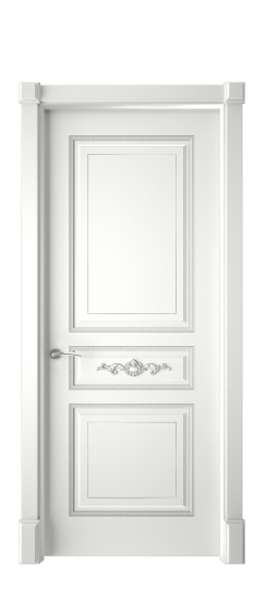 Лацио ДГ | Белая эмаль патина серебро