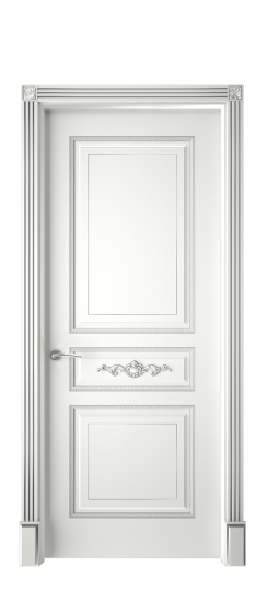 Лацио ДГ | Белая эмаль патина серебро