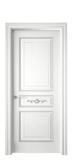 Лацио ДГ | Белая эмаль патина серебро