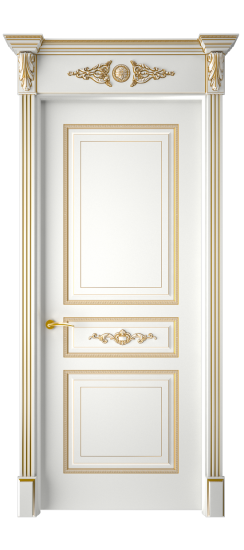 Лацио ДГ | Белая эмаль патина золото